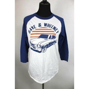 Dave & Whitney Concert Shirt Baseball Tee size S Adult Country Music Tour Car